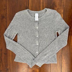 Light Button Up Sweater - Girls